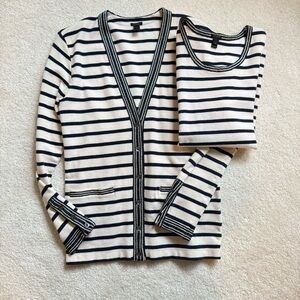 JCrew Holiday cardigan set